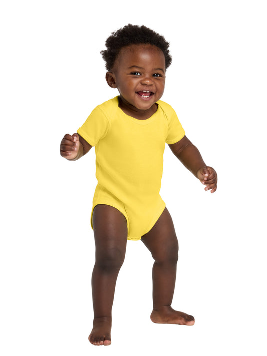 Unisex Infant Short Sleeve Baby Rib Bodysuit - RS4400 - Yellow