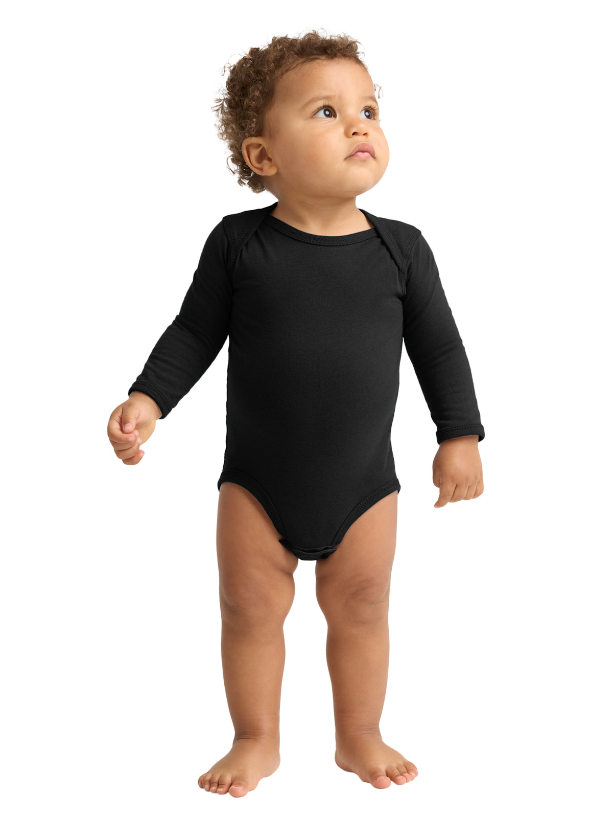 Unisex Infant Long Sleeve Jersey Bodysuit - RS4421 - Black