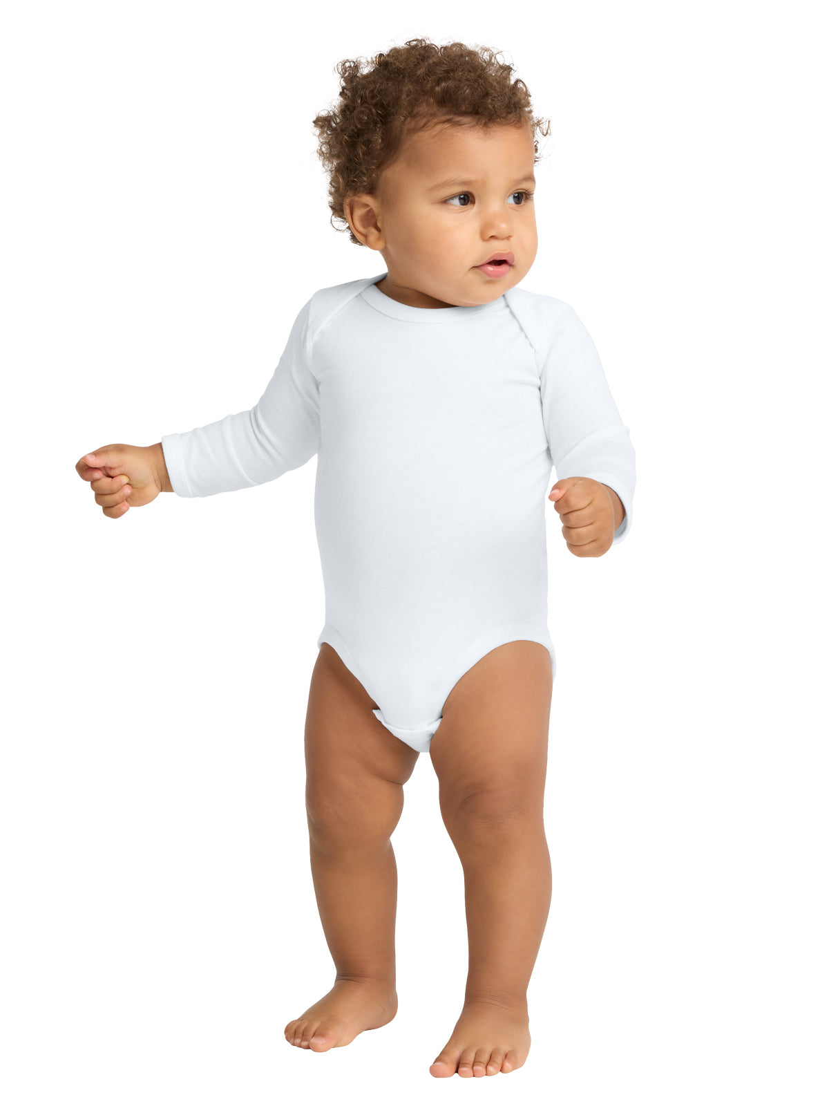 Unisex Infant Long Sleeve Jersey Bodysuit - RS4421 - White