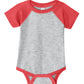 Unisex Infant Baseball Fine Jersey Bodysuit - RS4430 - Vintage Heather/Vintage Red