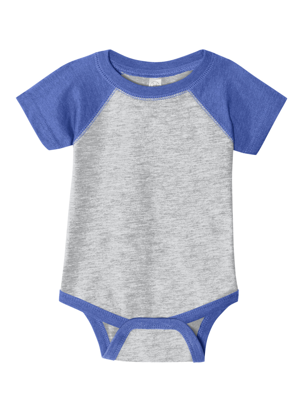 Unisex Infant Baseball Fine Jersey Bodysuit - RS4430 - Vintage Heather/Vintage Royal