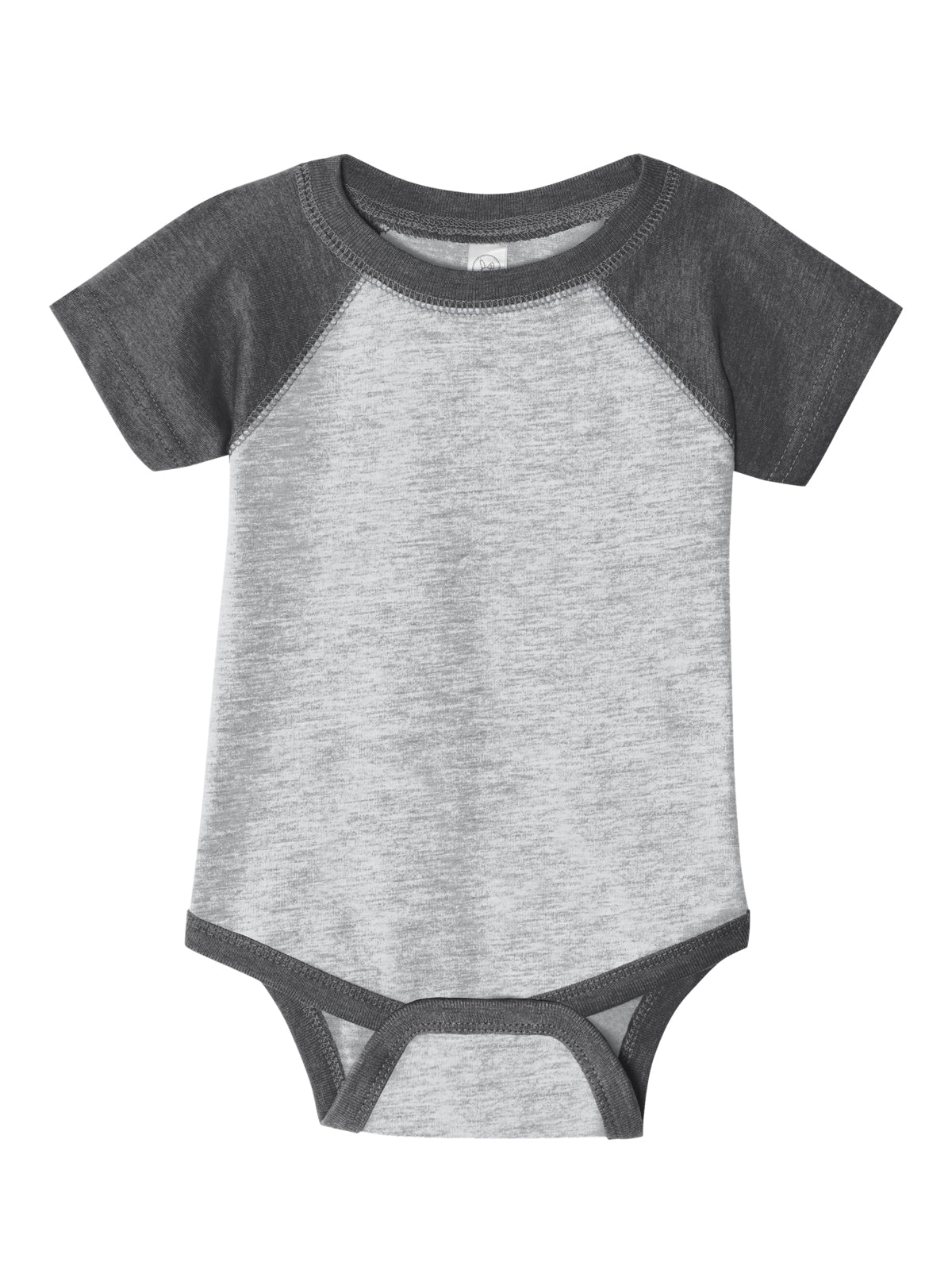 Unisex Infant Baseball Fine Jersey Bodysuit - RS4430 - Vintage Heather/Vintage Smoke