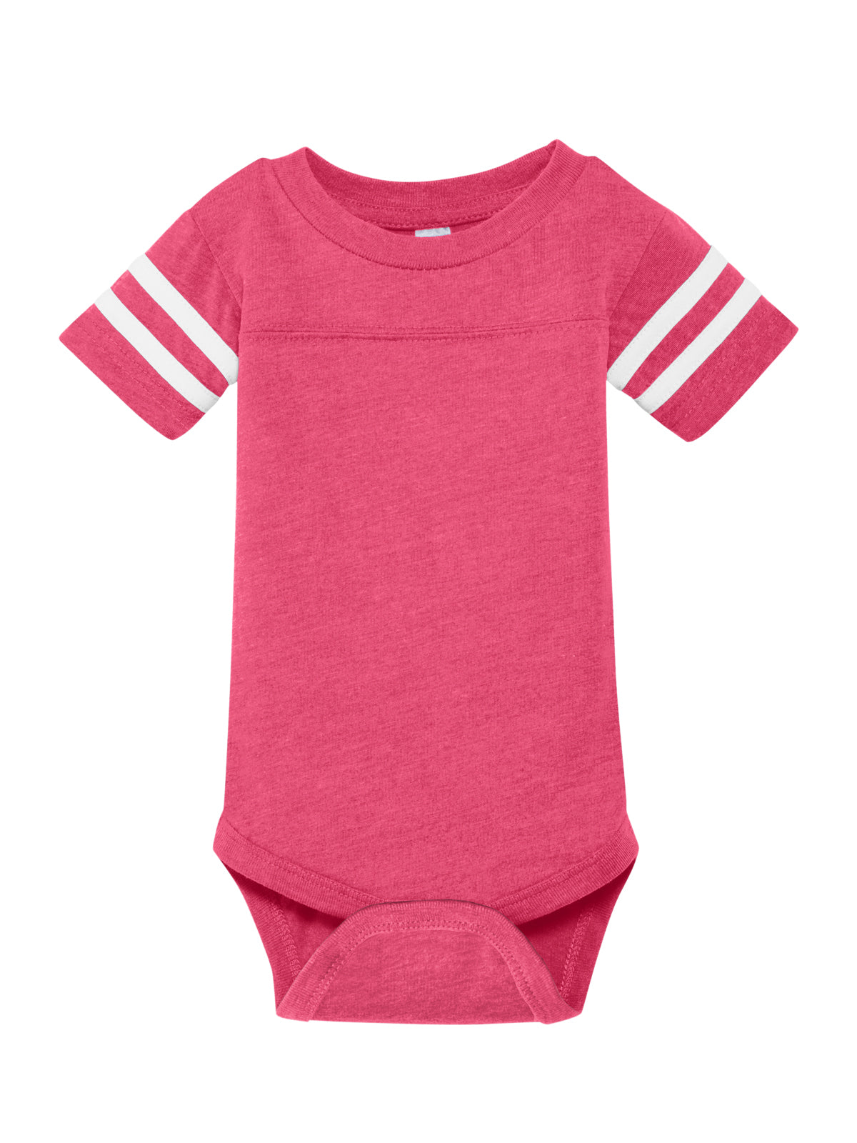 Unisex Infant Football Fine Jersey Bodysuit - RS4437 - Vintage Hot Pink/Blended White