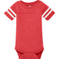 Unisex Infant Football Fine Jersey Bodysuit - RS4437 - Vintage Red/Blended White