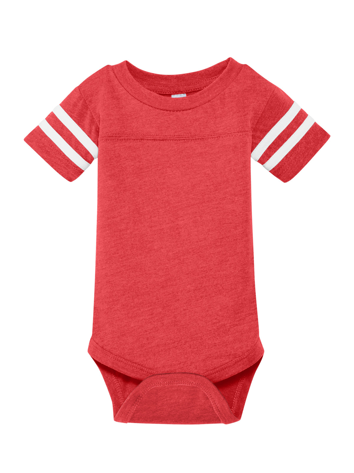 Unisex Infant Football Fine Jersey Bodysuit - RS4437 - Vintage Red/Blended White