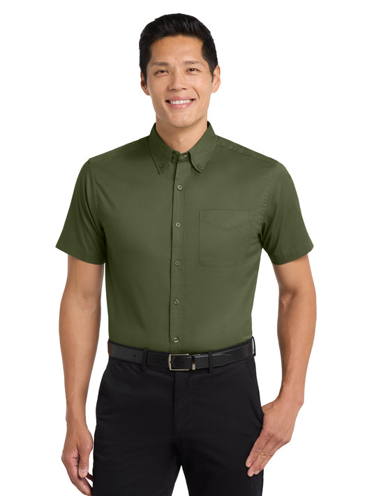 Men's Short Sleeve Easy Case Shirt - S508 - Clover Green