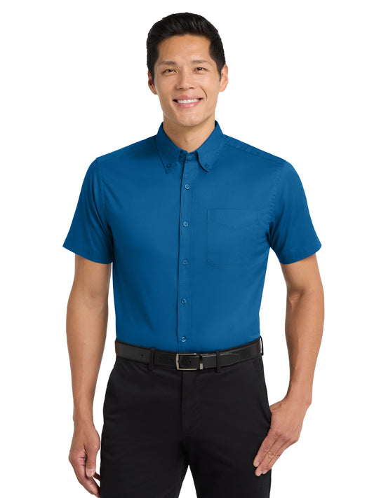 Men's Short Sleeve Easy Case Shirt - S508 - Strong Blue