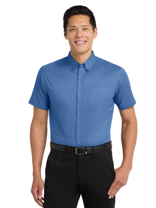 Men's Short Sleeve Easy Case Shirt - S508 - Ultramarine Blue