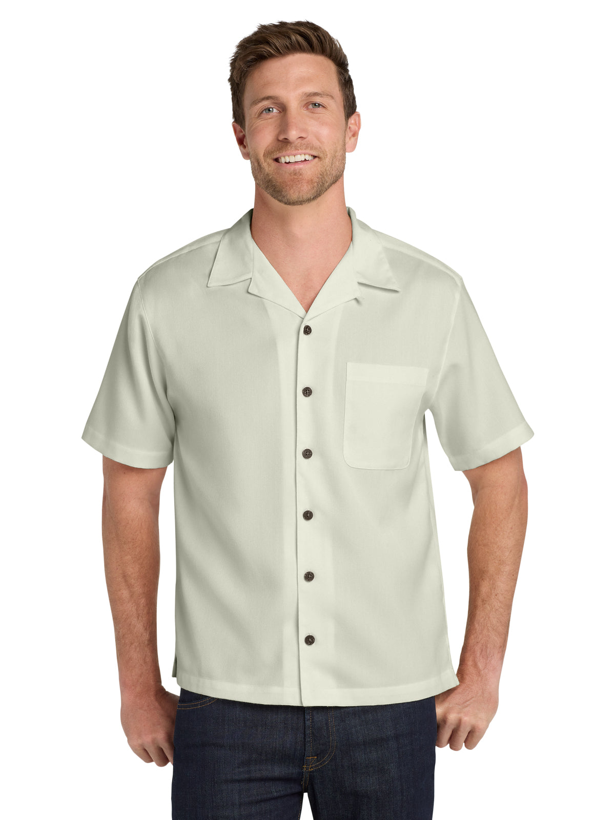 Men's Easy Care Camp Shirt - S535 - Ivory