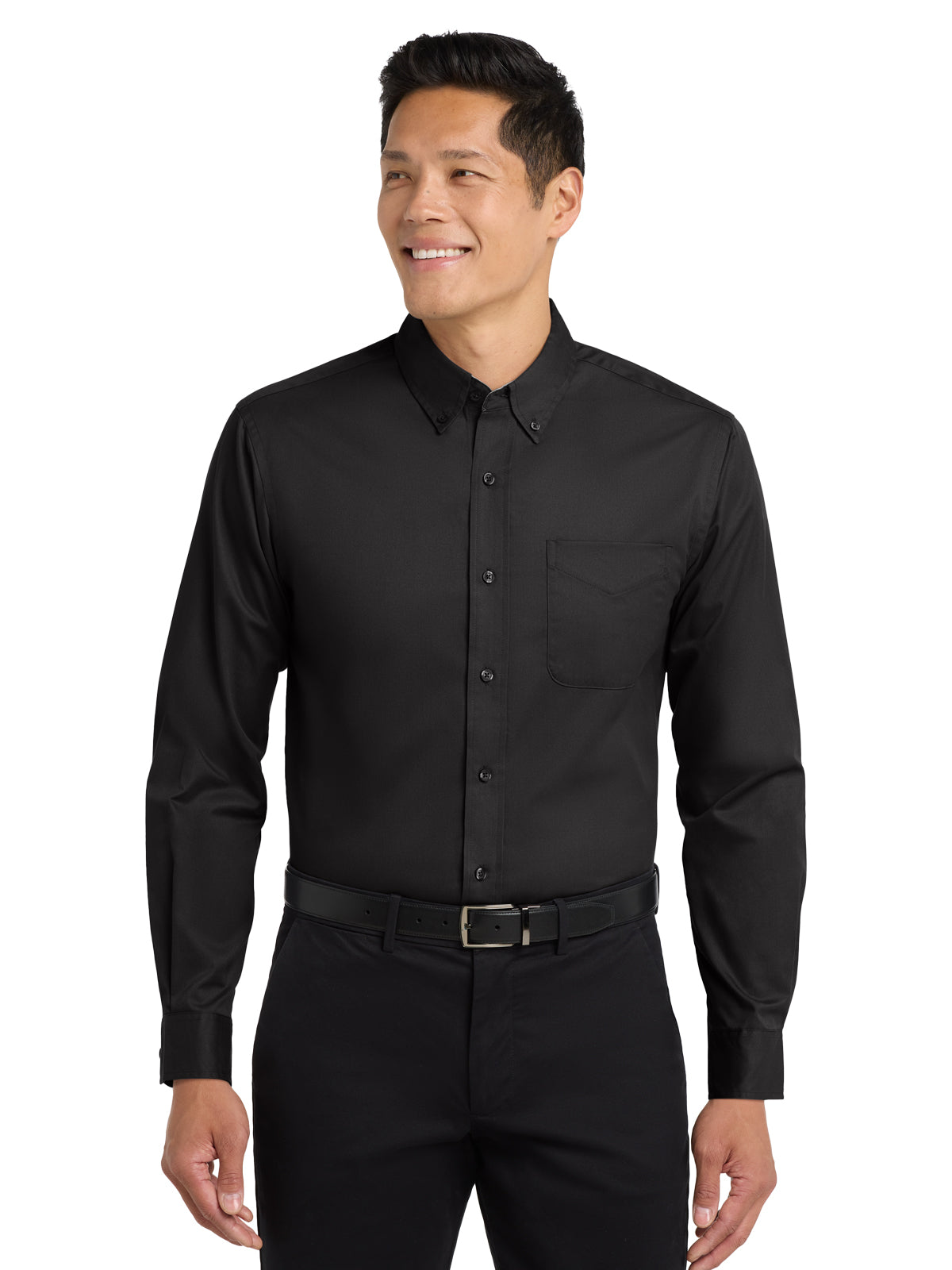 Men's Easy Care Shirt - S608 - Black/Light Stone