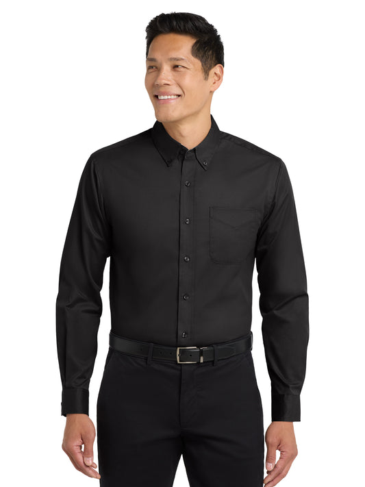 Men's Easy Care Shirt - S608 - Black/Light Stone