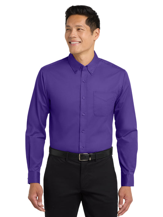 Men's Easy Care Shirt - S608 - Purple/Light Stone