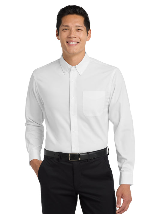 Men's Easy Care Shirt - S608 - White/Light Stone