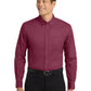 Men's Long Sleeve Easy Case Shirt - S608ES - Burgundy/Light Stone