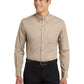 Men's Long Sleeve Easy Case Shirt - S608ES - Stone