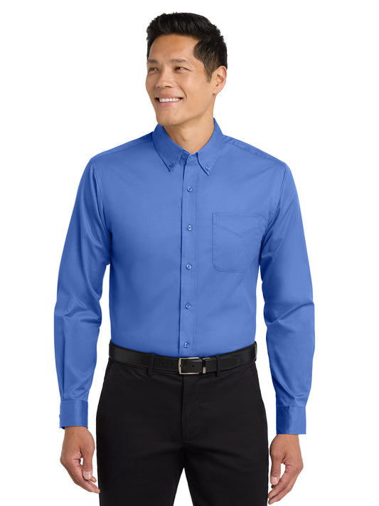 Men's Long Sleeve Easy Case Shirt - S608ES - Ultramarine Blue