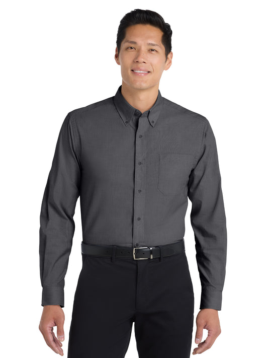 Men's Crosshatch Easy Care Shirt - S640 - Soft Black