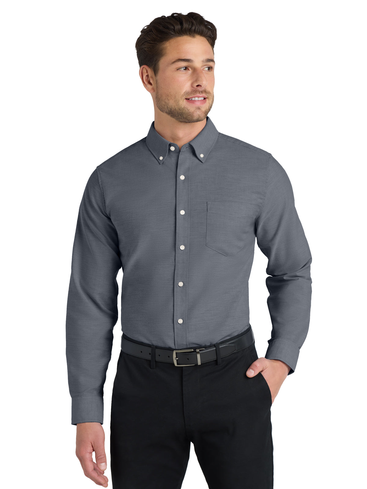 Men's Oxford Shirt - S658 - Black