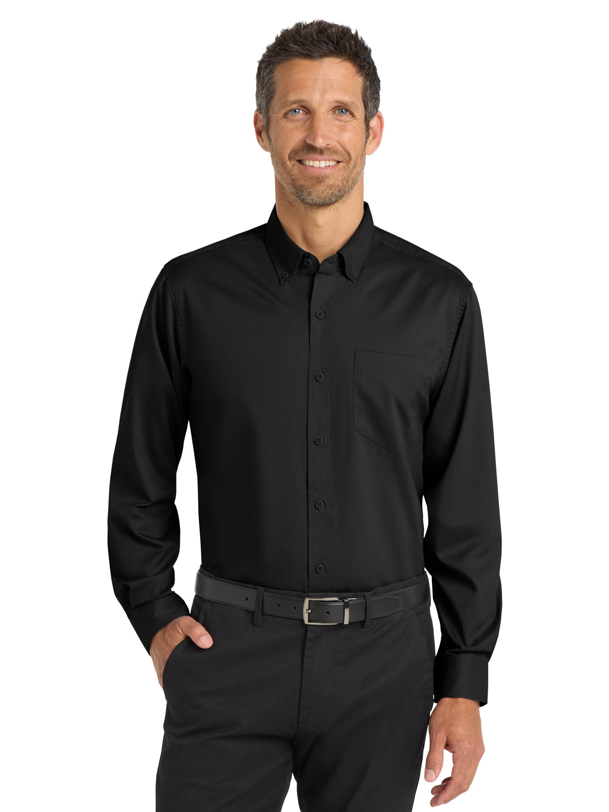 Men's Twill Shirt - S663 - Black