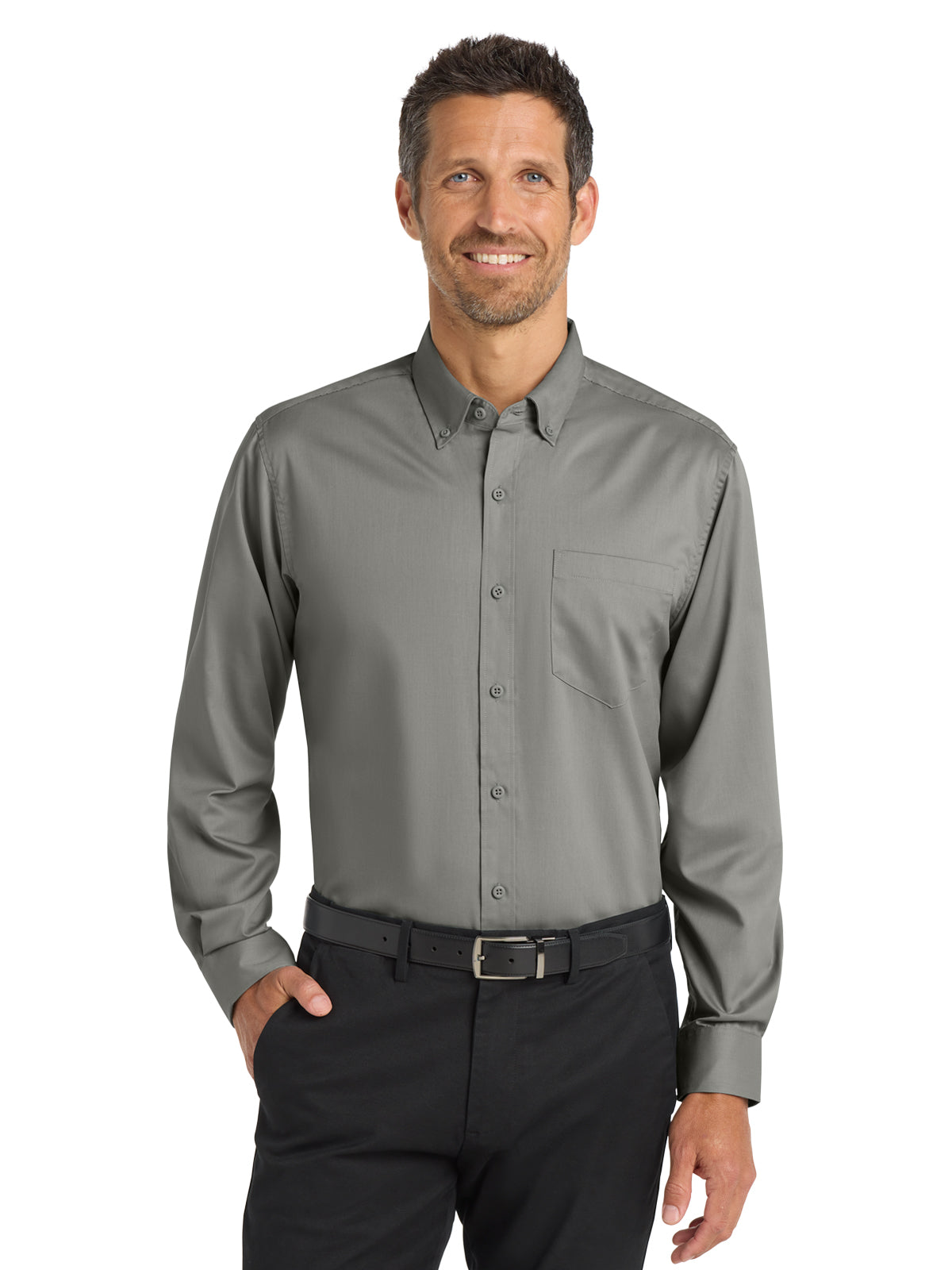 Men's Twill Shirt - S663 - Monument Grey