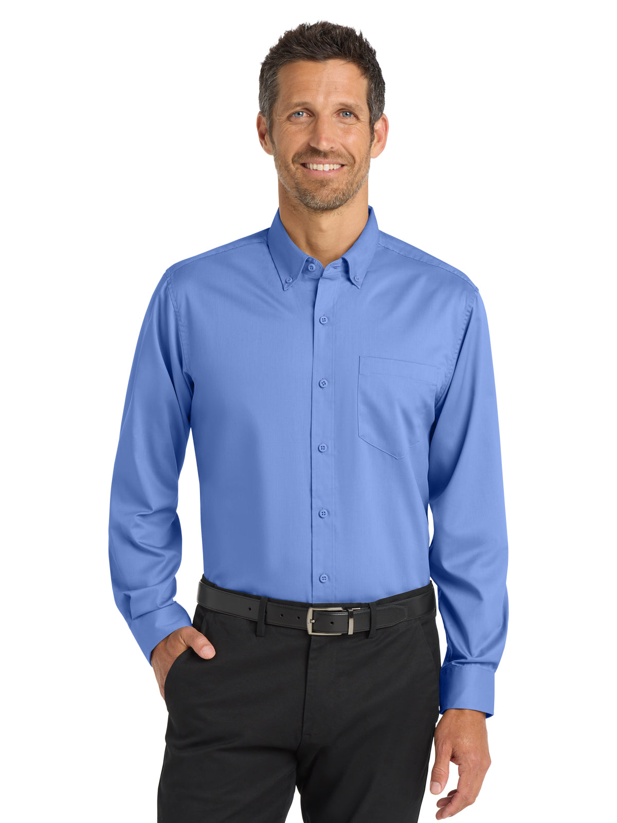 Men's Twill Shirt - S663 - Ultramarine Blue