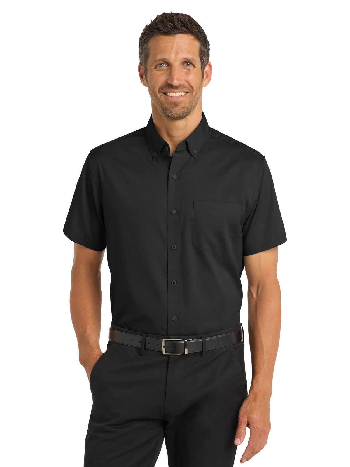 Men's Twill Shirt - S664 - Black