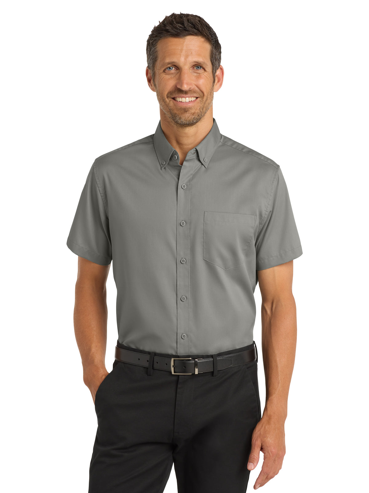 Men's Twill Shirt - S664 - Monument Grey