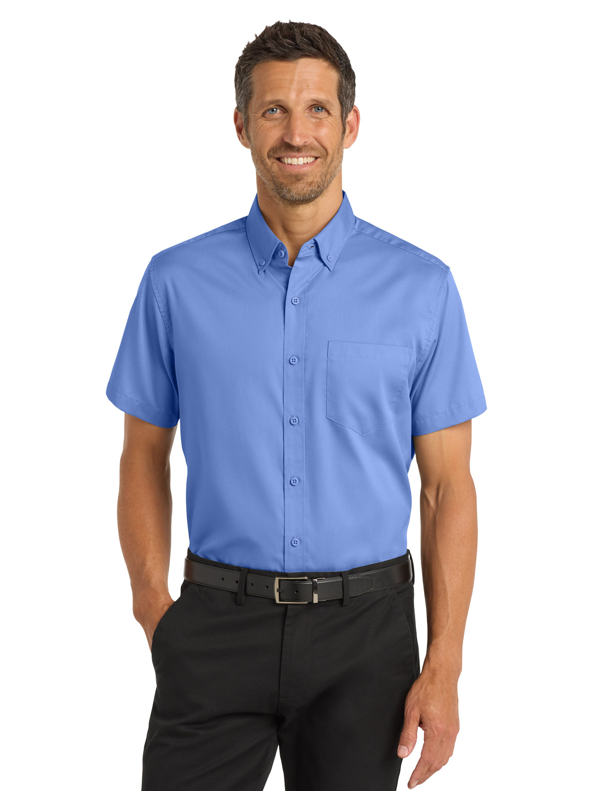 Men's Twill Shirt - S664 - Ultramarine Blue