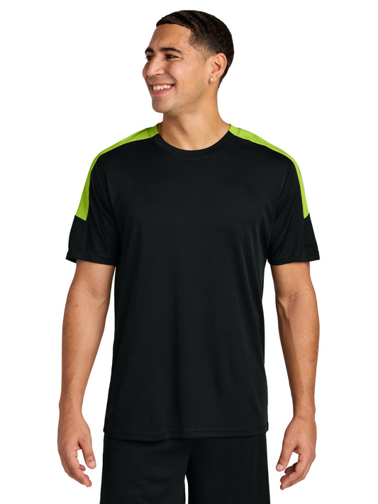 Men's Competitor United Crew T-Shirt - ST100 - Black/Lime Shock