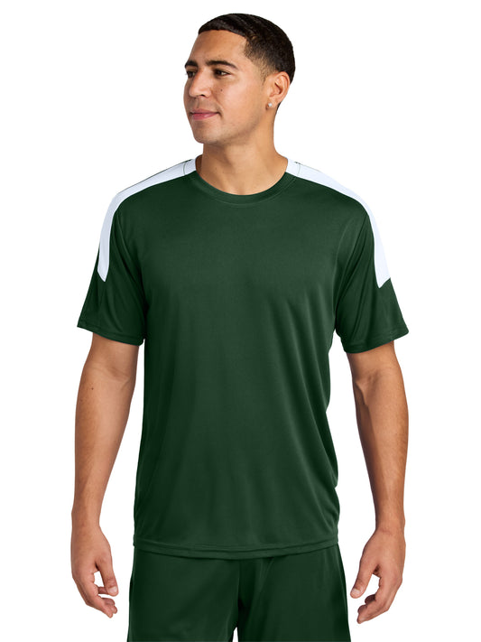 Men's Competitor United Crew T-Shirt - ST100 - Forest Green/White
