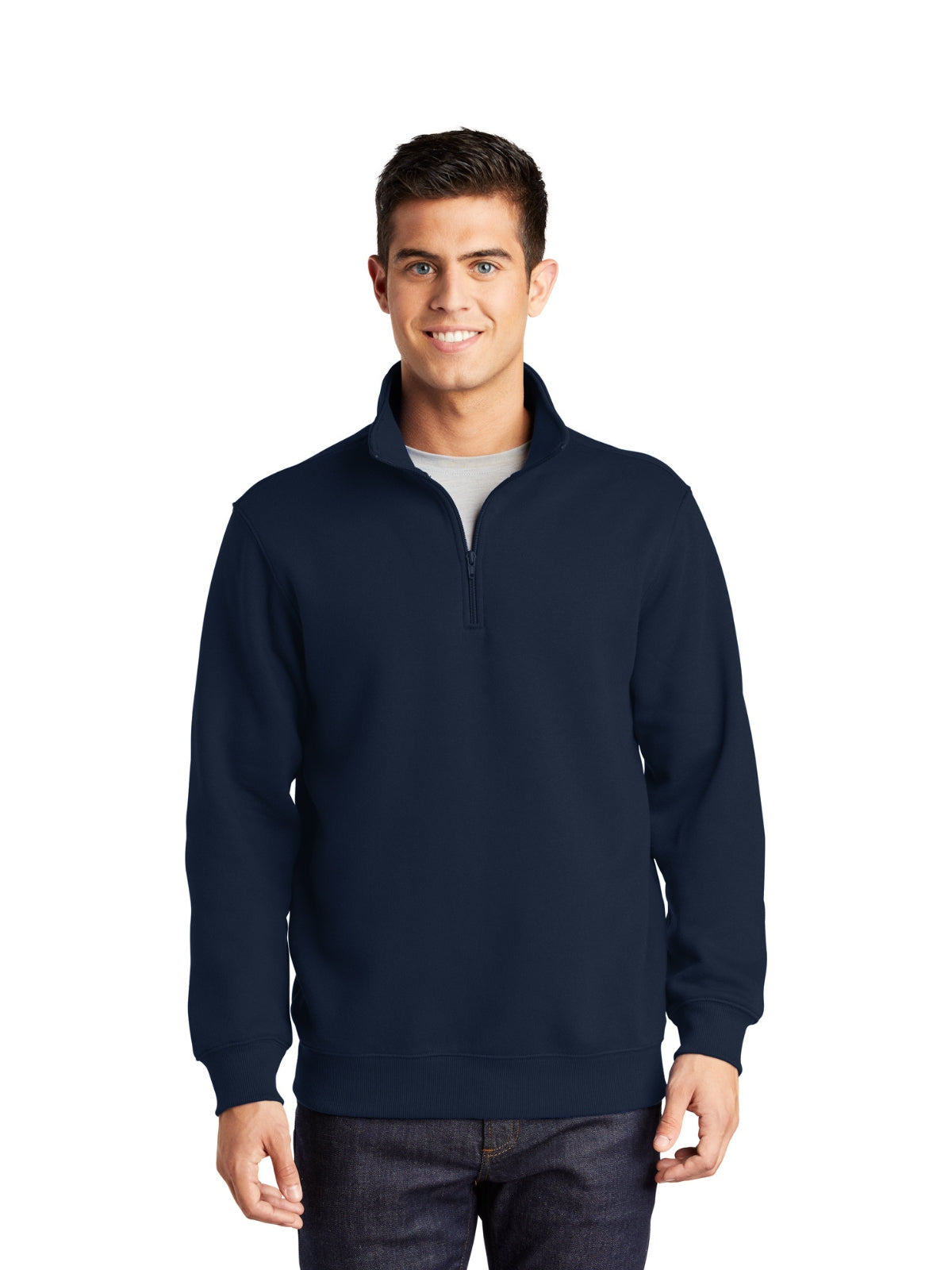 Men's 1/4-Zip Sweatshirt - ST253 - Black