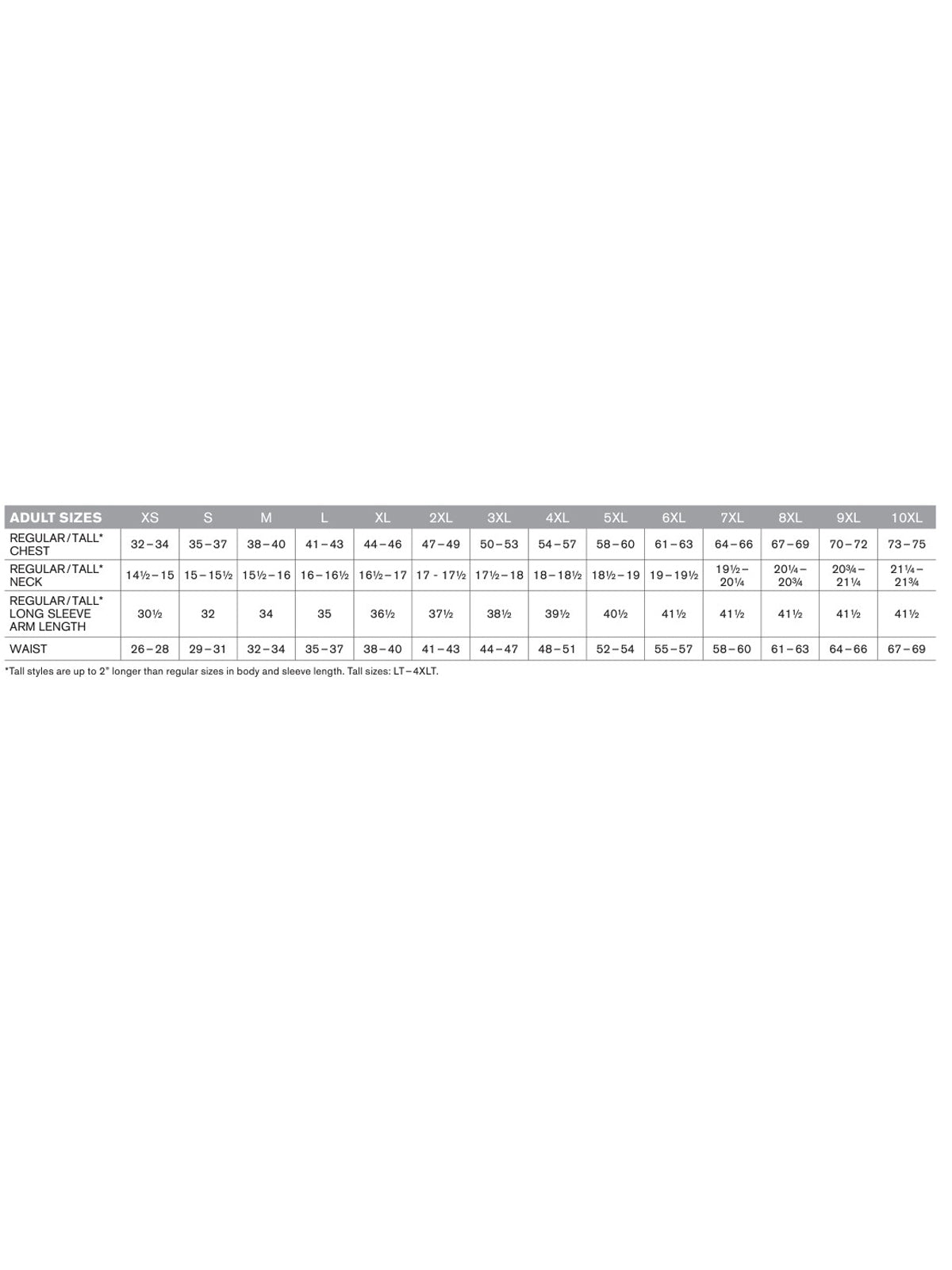 SIZECHART
