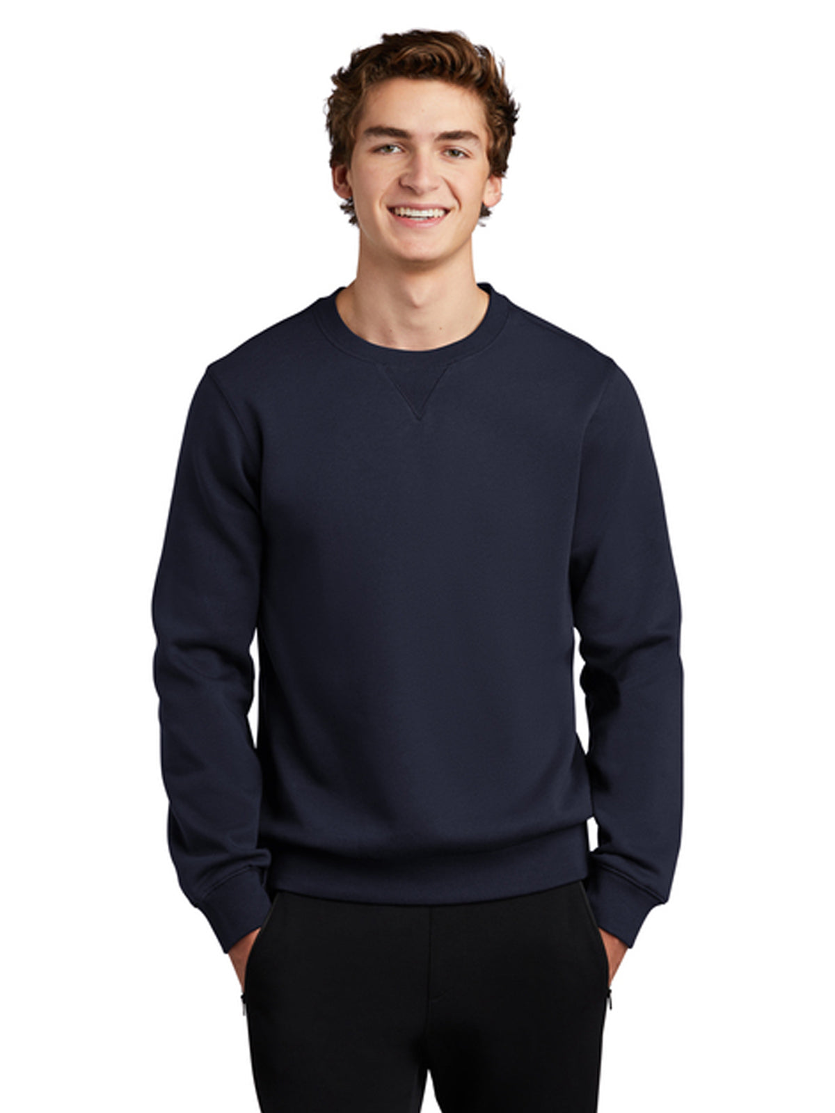 Men's Pocketless Crewneck Sweatshirt - ST266 - True Navy