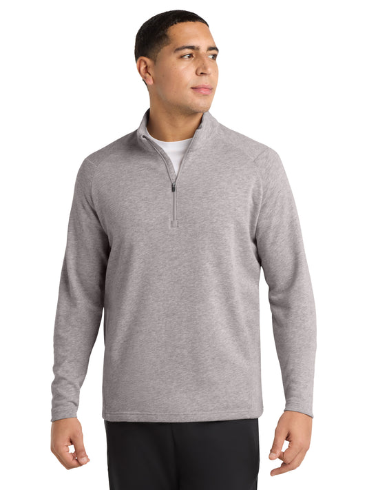 Men's Lightweight French Terry 1/4-Zip Sweatshirt - ST273 - Heather Grey