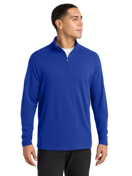 Men's Lightweight French Terry 1/4-Zip Sweatshirt - ST273 - True Royal