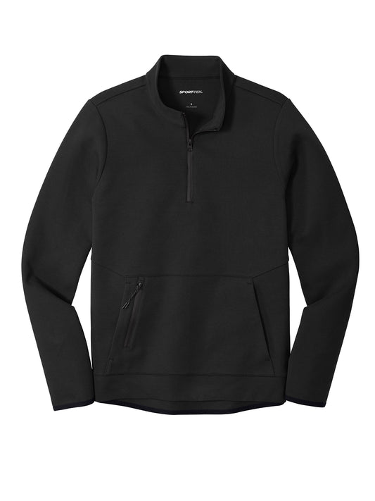 Men's 1/4-Zip Pullover Sweatshirt - ST281 - Black