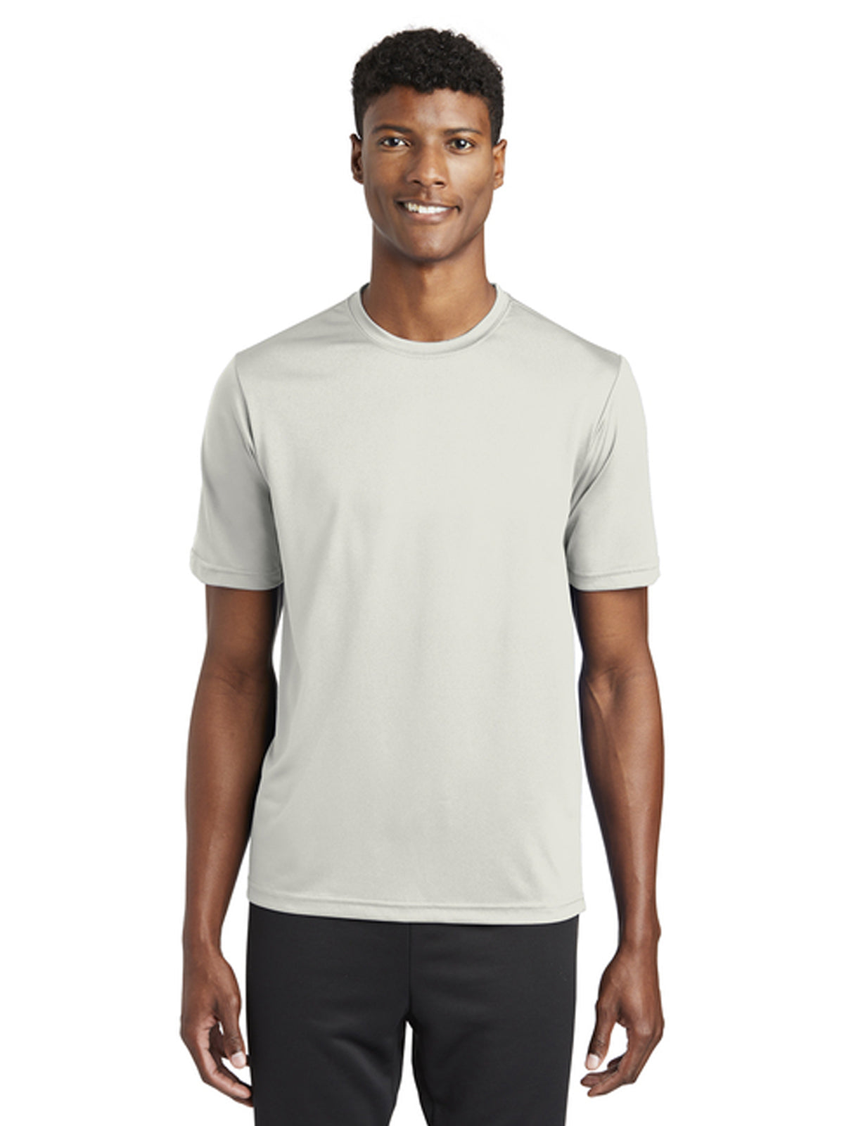 Men's PosiCharge® Moisture Wicking Tough T-Shirt - ST320 - Silver