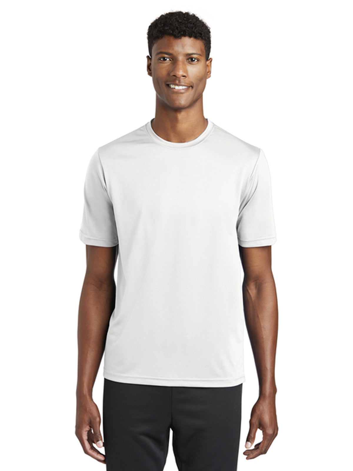 Men's PosiCharge® Moisture Wicking Tough T-Shirt - ST320 - White