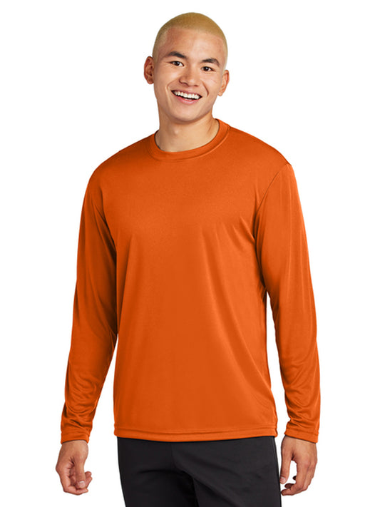 Men's Pocketless Long Sleeve Tee - ST350LS - Deep Orange