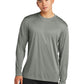 Men's Pocketless Long Sleeve Tee - ST350LS - Grey Concrete Heather