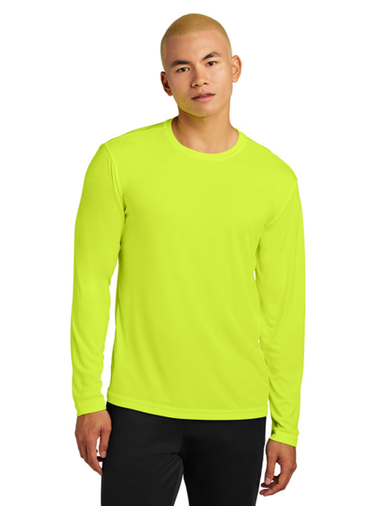 Men's Pocketless Long Sleeve Tee - ST350LS - Neon Yellow
