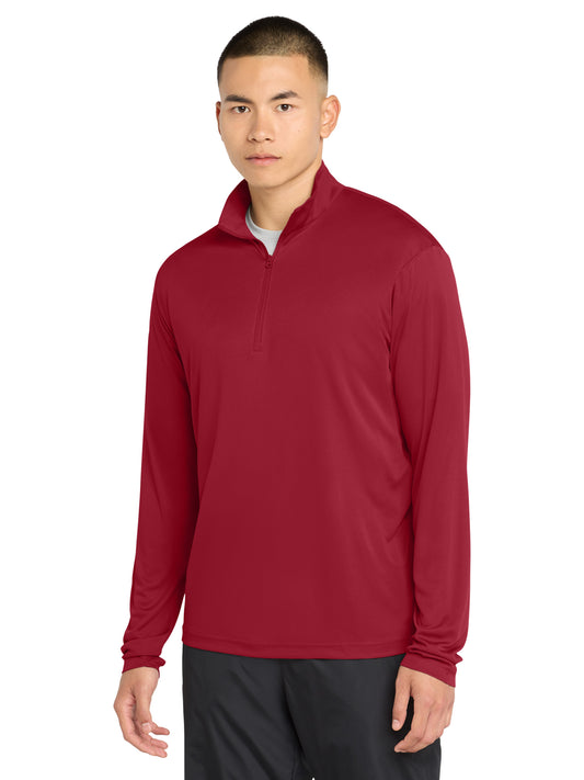 Men's PosiCharge Competitor 1/4-Zip Pullover Sweatshirt - ST357 - Deep Red