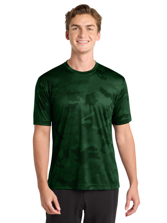 Men's CamoHex T-Shirt - ST370 - Forest Green