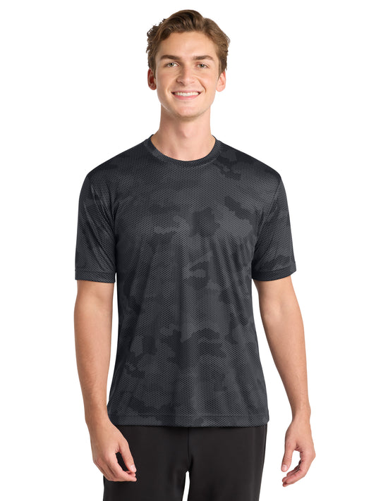 Men's CamoHex T-Shirt - ST370 - Iron Grey