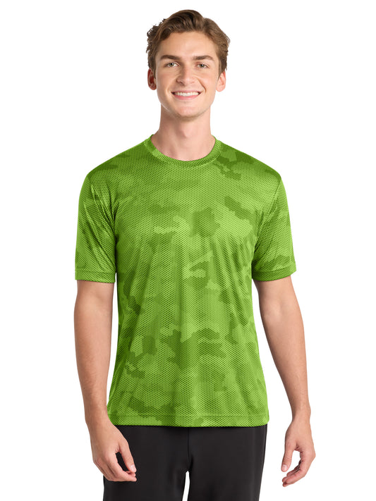 Men's CamoHex T-Shirt - ST370 - Lime Shock
