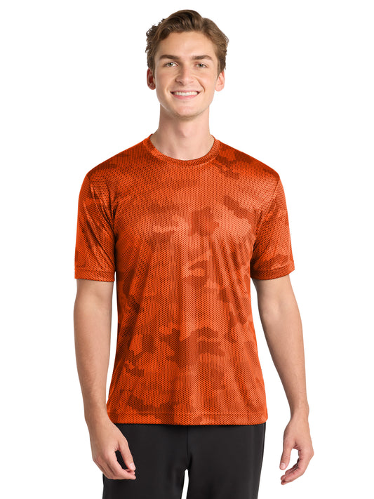 Men's CamoHex T-Shirt - ST370 - Neon Orange