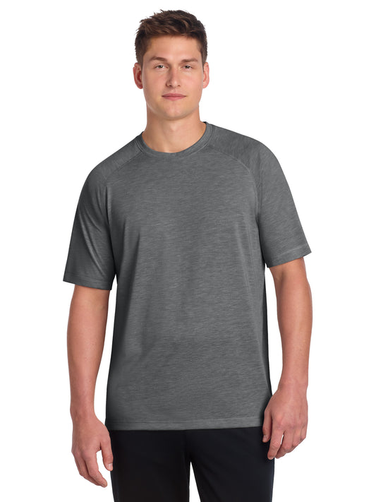 Men's Tri-Blend Wicking Raglan T-Shirt - ST400 - Dark Grey Heather
