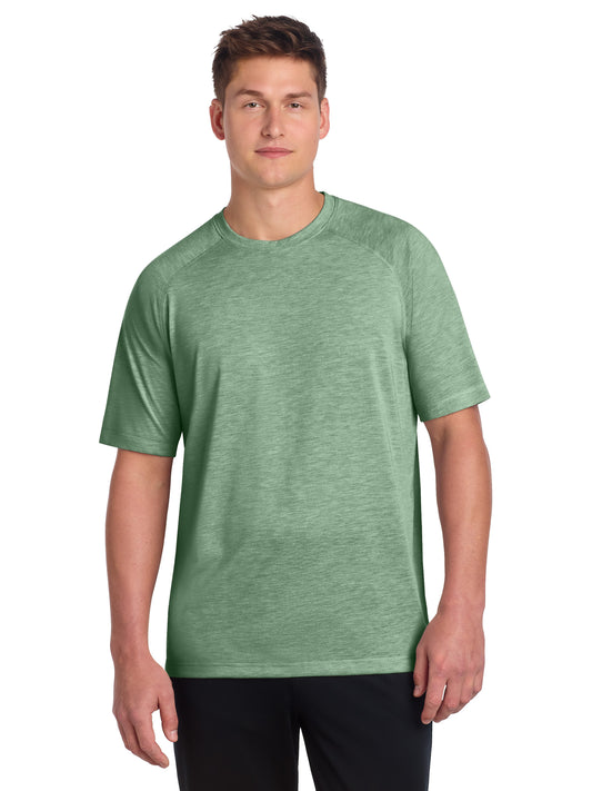 Men's Tri-Blend Wicking Raglan T-Shirt - ST400 - Forest Green Heather