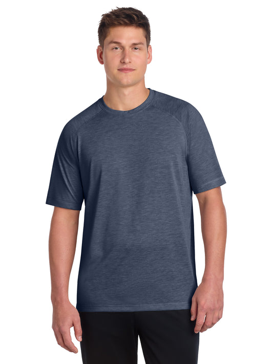 Men's Tri-Blend Wicking Raglan T-Shirt - ST400 - True Navy Heather