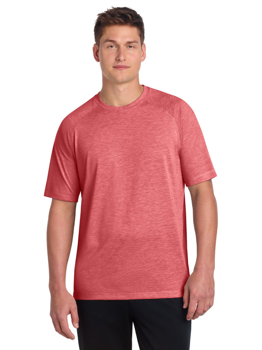 Men's Tri-Blend Wicking Raglan T-Shirt - ST400 - True Red Heather